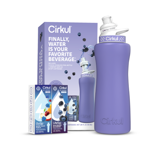 32oz. Matte Periwinkle Stainless Steel Bottle Starter Kit G72F